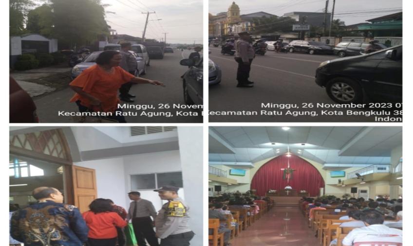 Patroli, Polsek Ratu Agung Amankan Kegiatan Ibadah Mingguan di Gereja 