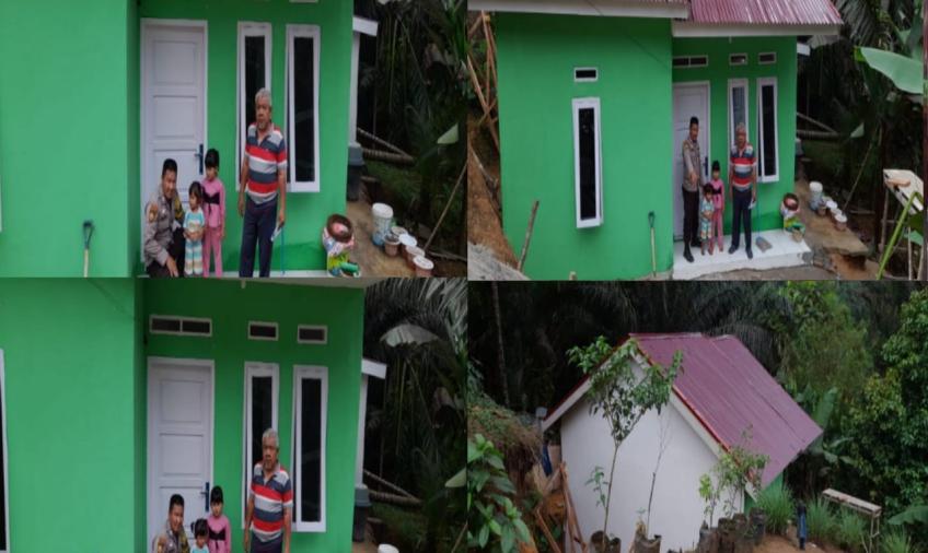 Jalin Silahturami, Bhabinkamtibmas Polsek Selebar Bersama Staf Kelurahan Betungan Tinjau Lokasi Bedah Rumah dari Polda Bengkulu