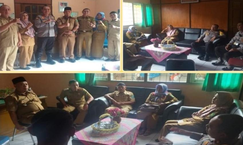 Jalin Silahturahmi dan Bahas Kamtibmas, Kapolsek  Kunjungi Kantor Camat Gading Cempaka