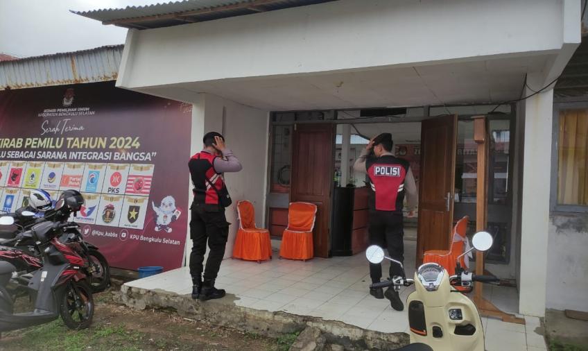 Ciptakan Rasa Aman, Sat Samapta Polres BS Patroli Malam, ke Kantor KPU dan Kantor Bawaslu 