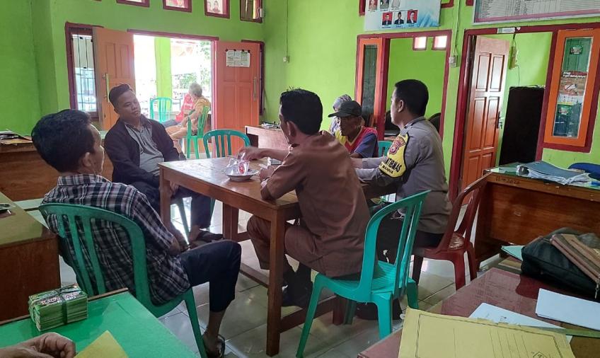 Ribut Gara-Gara Buka Lahan Perkebunan, Warga Desa Tambangan di Mediasi Bhabinkamtibmas Polsek Manna