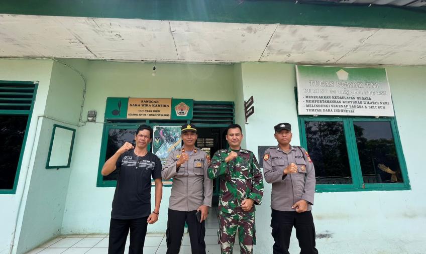 Tingkatkan Sinergi, Kapolsek Rimbo Pengadang Silaturahmi ke Koramil Rimbo Pengadang