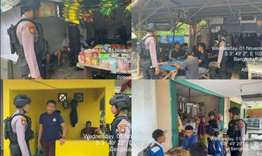 Patroli, Unit Sat Sampata Polresta Sampaikan Imbauan Kamtibmas kepada Pelajar dan Satpam