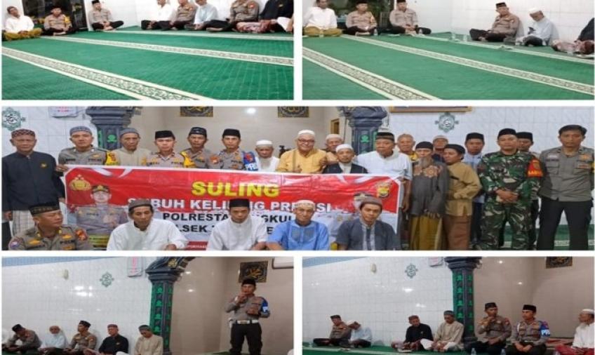 Pererat Silahturahmi Bersama Warga Polresta Bengkulu Gelar Suling di Masjid AL Khalil