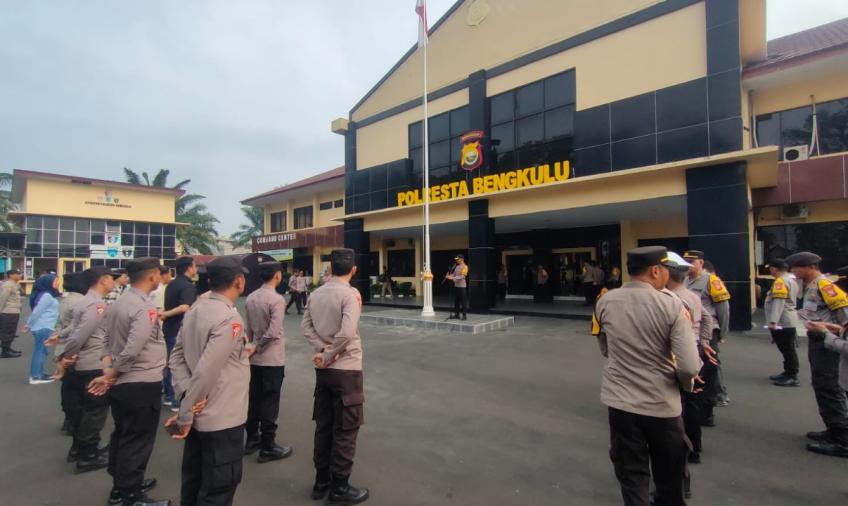 Tingkatkan OMB, Kabag Ops Polresta Bengkulu Sampaikan Arahan Kepada Personel 