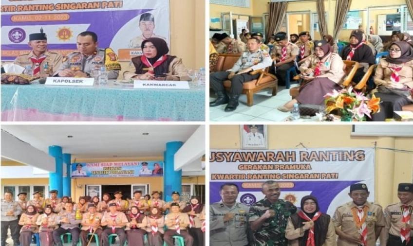Kapolsek Gading Cempaka Menghadiri Musyawarah Ranting Kwartir Ranting Gerakan Pramuka Singaran Pati