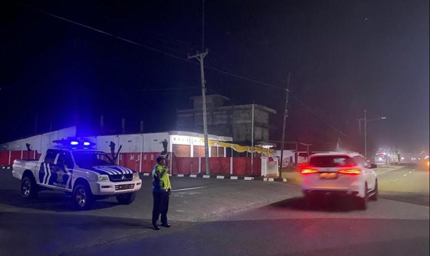Pantau Arus Lalin, Polres Kaur Patroli Blue Ligt  