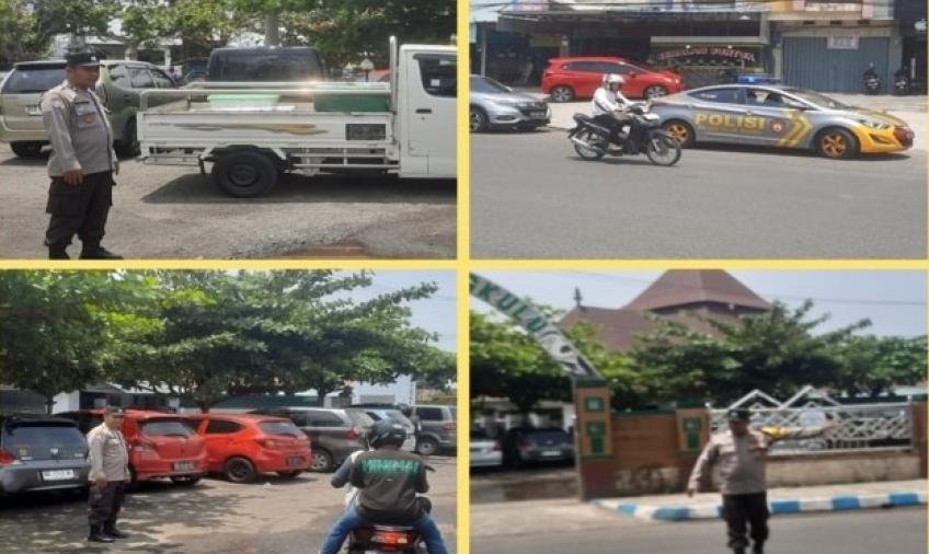 Personel Jajaran Polresta Bengkulu Laksanakan Pengamanan Shalat Jumat 