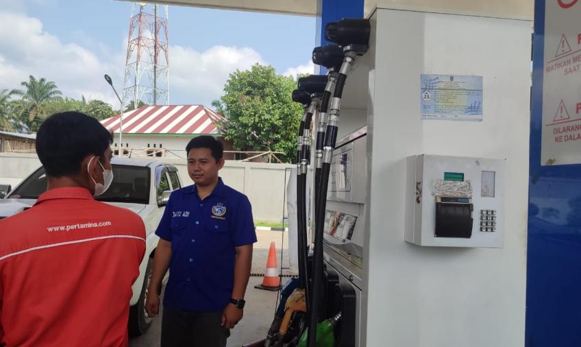 Polsek Giri Mulya Monitoring Pendistribusian BBM di SPBU 