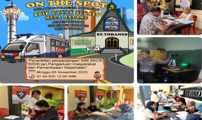 Polresta Bengkulu Buka Pelayanan On The Spot di Gereja Sant Yohanes 