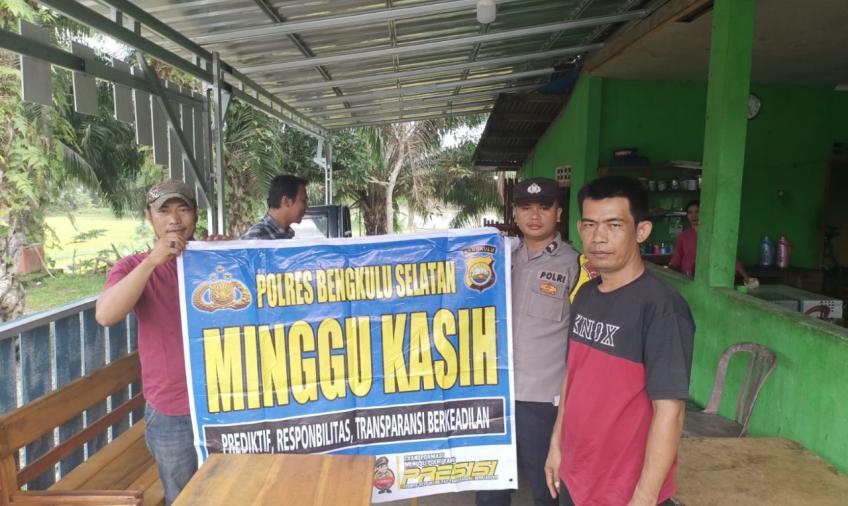 Audiensi Curhatan Warga Secara Langsung, Bhabinkamtibmas Polsek Pino Raya Gelar Minggu Kasih 