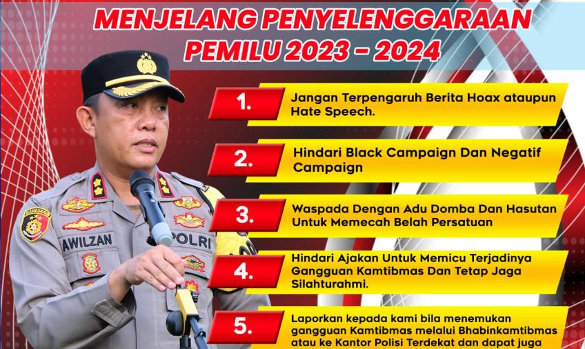 Ciptakan Pemilu Kondusif, ini 5 Imbauan Kapolres Lebong