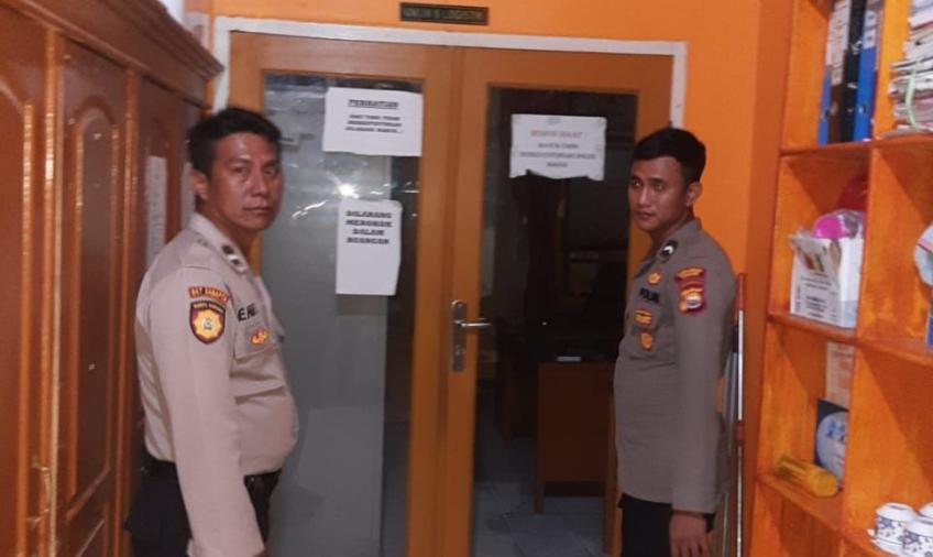 Tingkatkan Kewaspadaan Terhadap Gangguan Kamtibmas, Polres Kaur Patroli di KPUD 