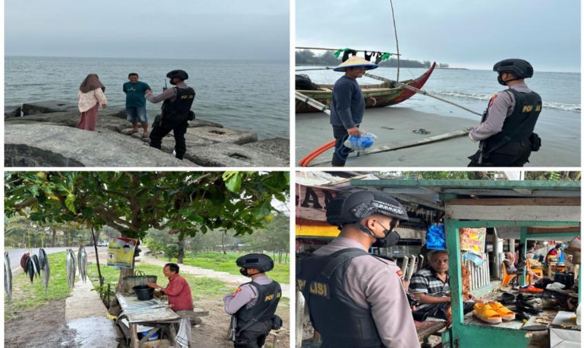 Patroli dan Sambangi Warga, Sat Samapta Polresta Bengkulu Sampaiakn Imbauan Kamtibmas 
