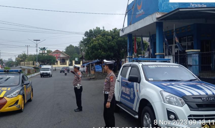 Ciptakan Ketertiban, Sat Lantas Pollres BS Gelar Pengaturan Lalin 