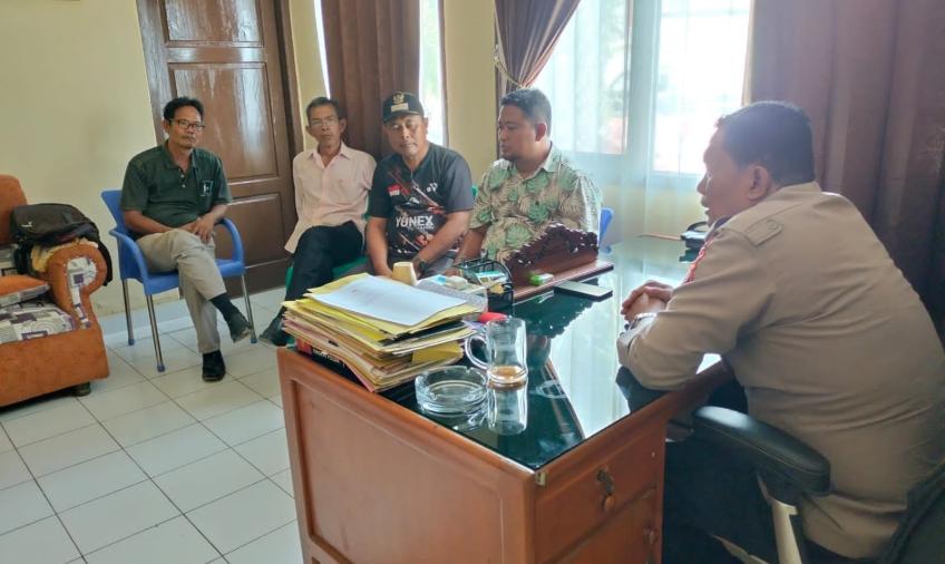 Kapolsek Semidang Alas Maras Terima Kunjungan Kepala Desa yang Baru Dilantik 
