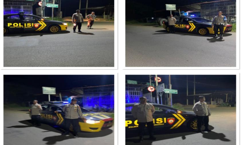 Jaga Kondusifitas Wilkum, Polsek Muara Bangkahulu Patroli Malam