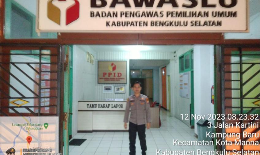 Jelang Pemilu, Pengamanan Kantor Bawaslu Diperketat Polres BS  