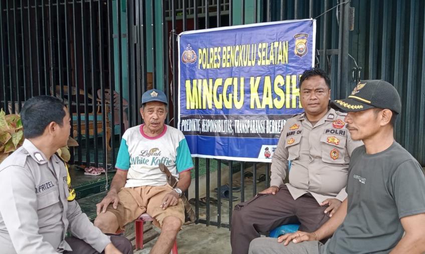 Polsek Pino Adakan Minggu Kasih, Audiensi Curhatan Warga  di Kecamatan Pino