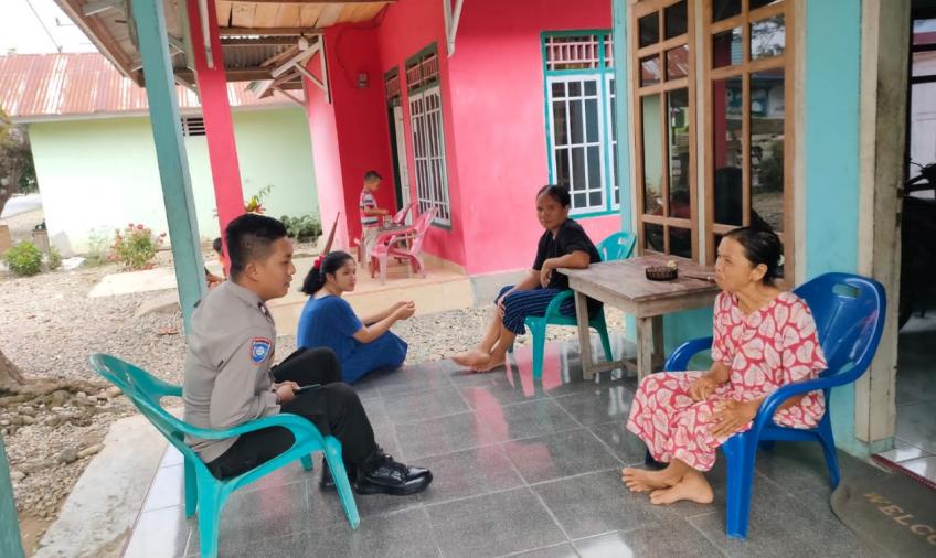 Persempit Ruang Gerak Pelaku Kriminal, Bhabinkamtibmas Polsek Kedurang Lakukan Sambang DDS