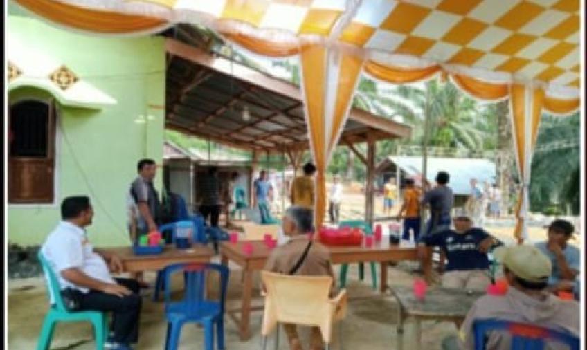 Jelang Pelantikan Kepala Desa, Kanit Intelkam Polsek SAM Gelar Penggalangan dan Koordinasi Bersama Warga Desa Rimbo Besar 