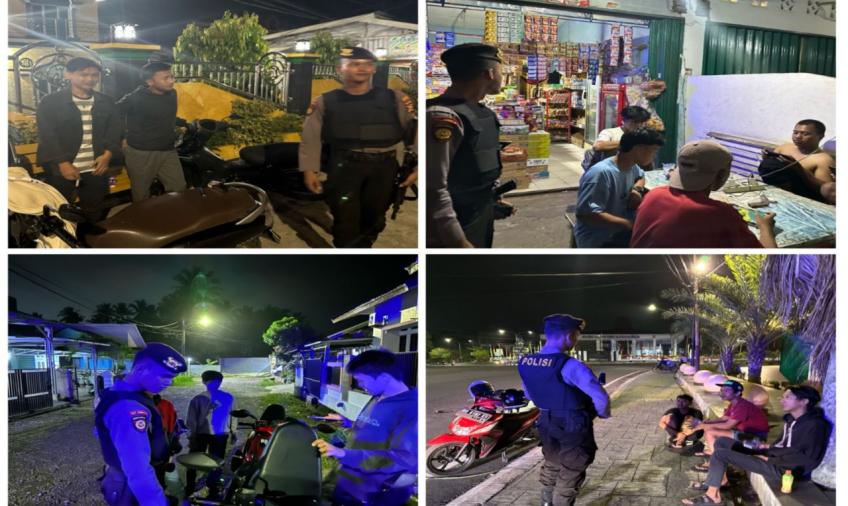 Patroli Malam, Personel Satsamapata Periksa Kendaraan dari Senjata Tajam 