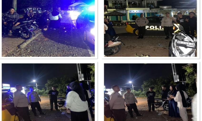Cegah Aksi Kriminal, Personel Polsek Muara Bangkahulu Patroli Keliling di Malam Hari 