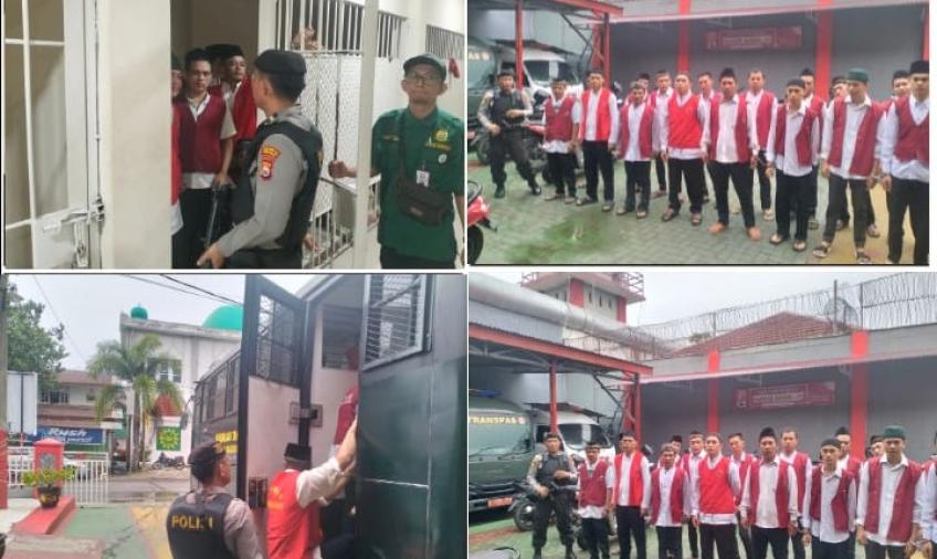 Polresta Bengkulu Kawal Tahanan yang Melaksanakan Persidangan di Pengadilan 