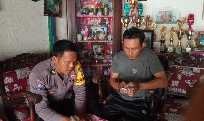 Sambang ke PPS, Bhabinkamtibmas Polsek LS Ajak Ciptakan Kondusifitas Jelang Pemilu 2024