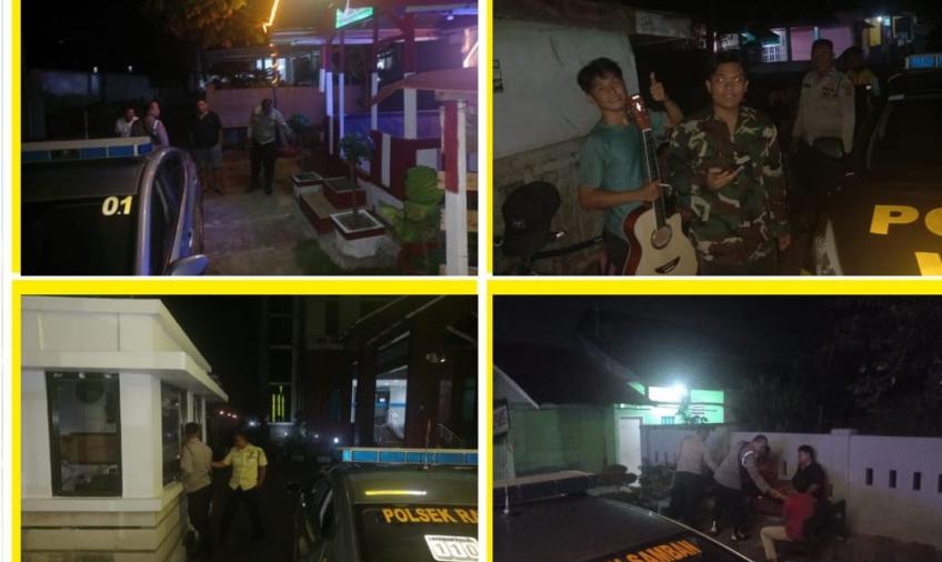 Patroli, Polsek Ratu Samban Sambangi Objek Vital dan Sampaikan Imbauan