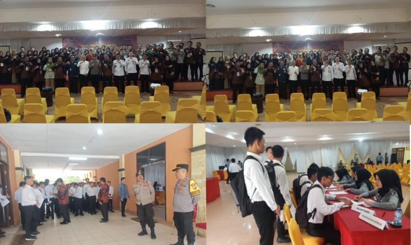 Kapolsek Ratu Samban Bersama Personel Lakukan Pengamanan dan Monitoring Tes SKD CPNS Kemenkumham RI Tahun 2023