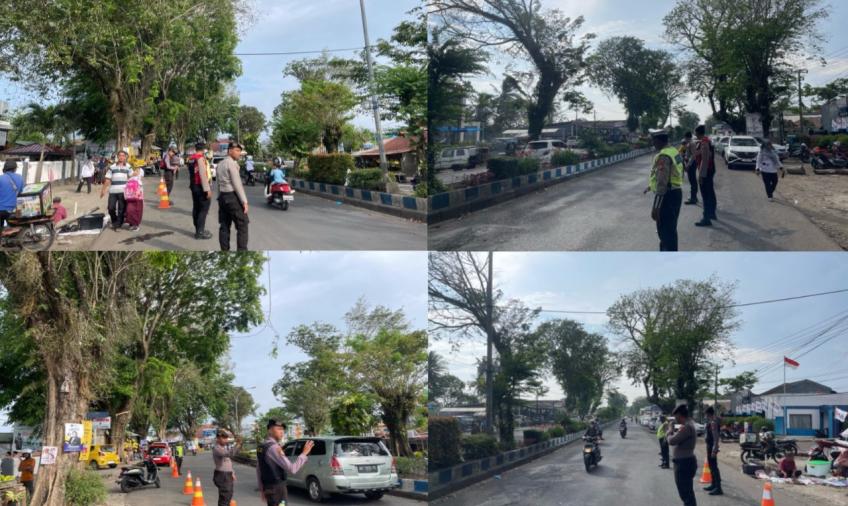 Personel Sat Latas Polresta Bengkulu dan Polsek Jajaran Rutin Gelar Pengaturan Lalin di Lokasi Rawan Macet 