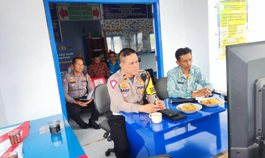 Polres Lebong Ikuti Zoom Meeting Kesiapan Turnamen Bola Voli Kapolda Cup