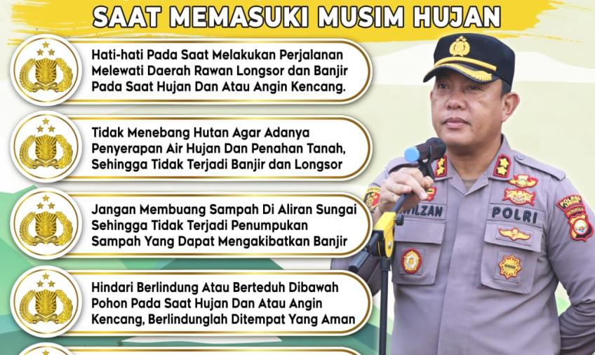 Imbauan Kapolres Lebong: Waspada Bencana Alam di Musim Hujan