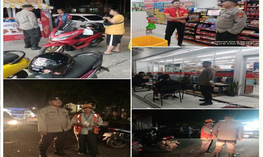 Ciptakan Rasa Aman, Personel Polsek Ratu Samban Patroli Malam