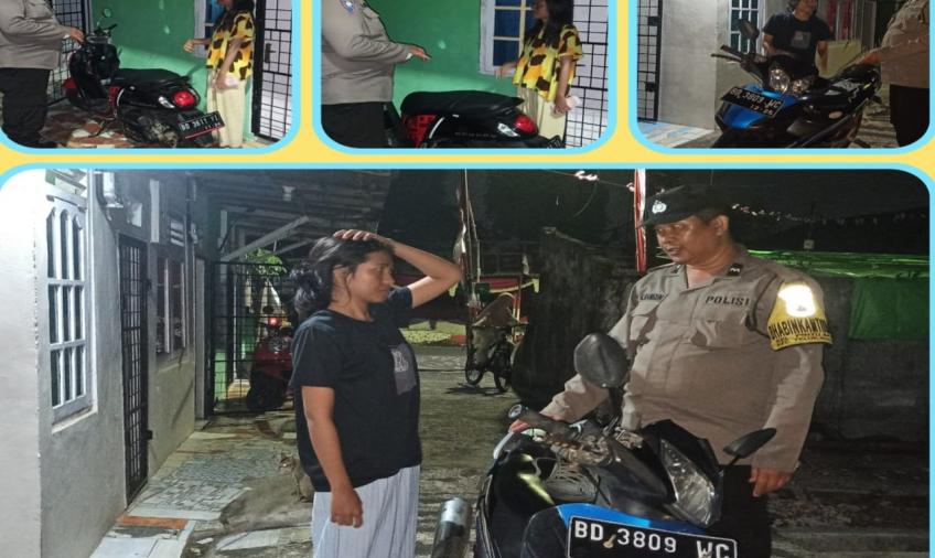 Patroli Malam Personel Polsek Teluk Segara