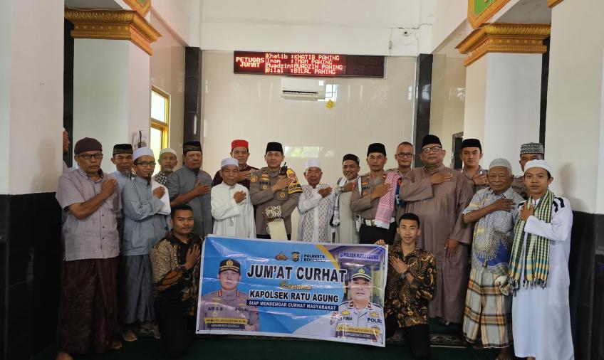 Cooling System, Kapolresta Bengkulu Dengarkan Curhatan Jemaah Masjid Al Iman