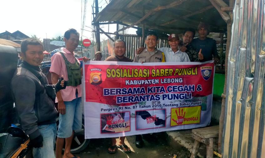 Cegah Pungli, Bhabinkamtibmas Polsek LU Sosialisasi di Kelurahan Pasar Muara Aman