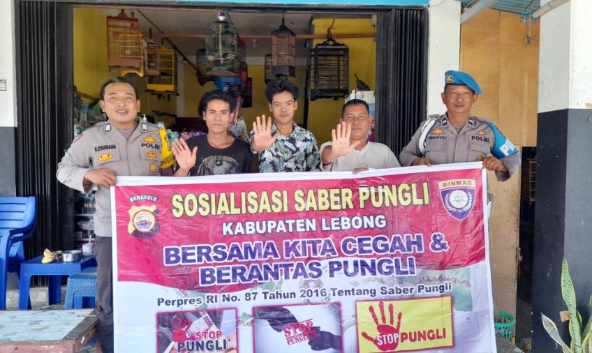 Polsek Lebong Atas Sosialisasi Saber Pungli di Desa Daneu