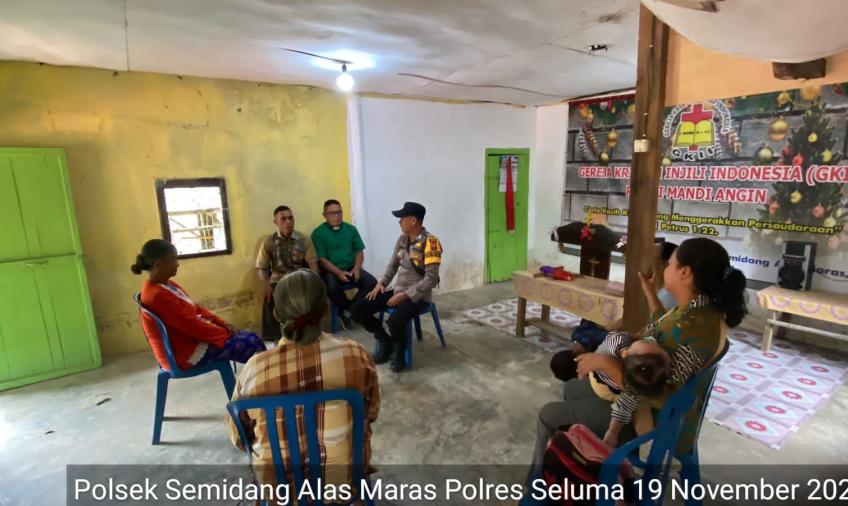 Kegiatan Minggu Kasih PolsekS emidang Alas Maras Oleh Personil Polsek Semidang Alas Maras