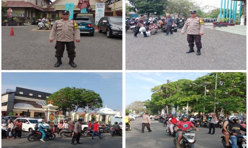 Personel Polsek Teluk Segara Laksanakan Pengamanan Ibadah Minggu di Gereja