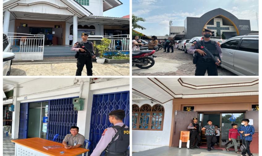 Polsek Gading Cempaka Laksanakan Pengamanan Ibadah Mingguan di Gereja