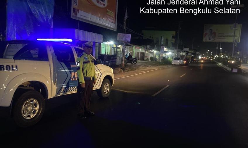 Sat Lantas Polres BS, Gelar KRYD Antisipasi  3C dan  Balap Liar Minggu Dini Hari