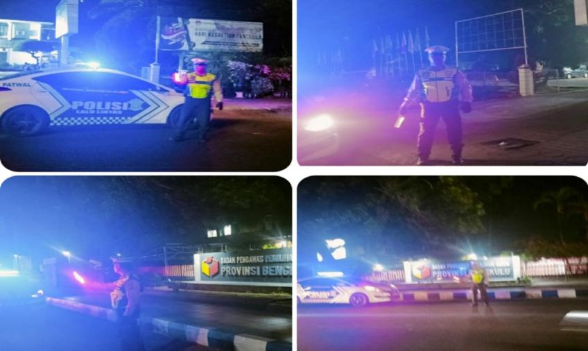 Polresta Bengkulu Patroli di Kantor Bawaslu dan KPU Provinsi Bengkulu