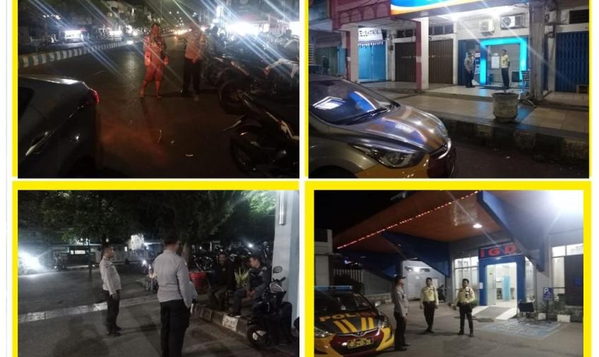 Patroli Keliling, Personel Poslek Ratu Samban Sambangi Security dan Sampaikan Imbauan Kamtibmas