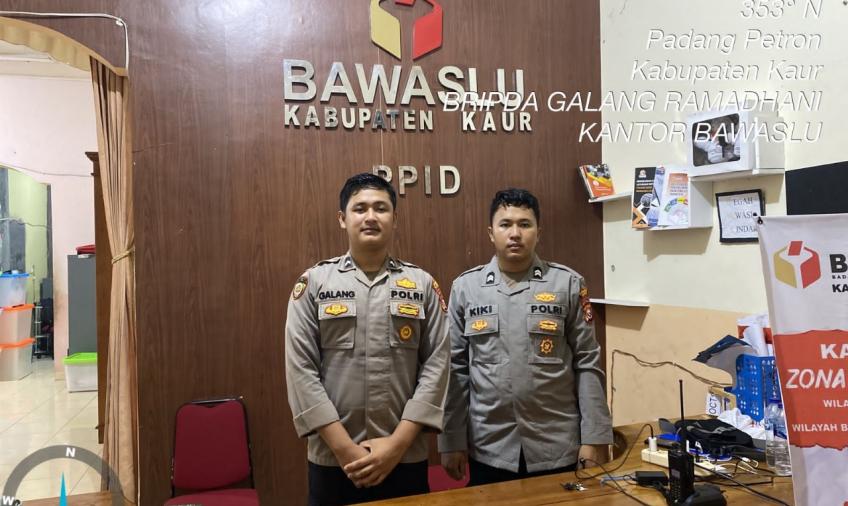 Patroli Presisi, Polres Kaur Lakukan Pengamanan di Kantor Bawaslu
