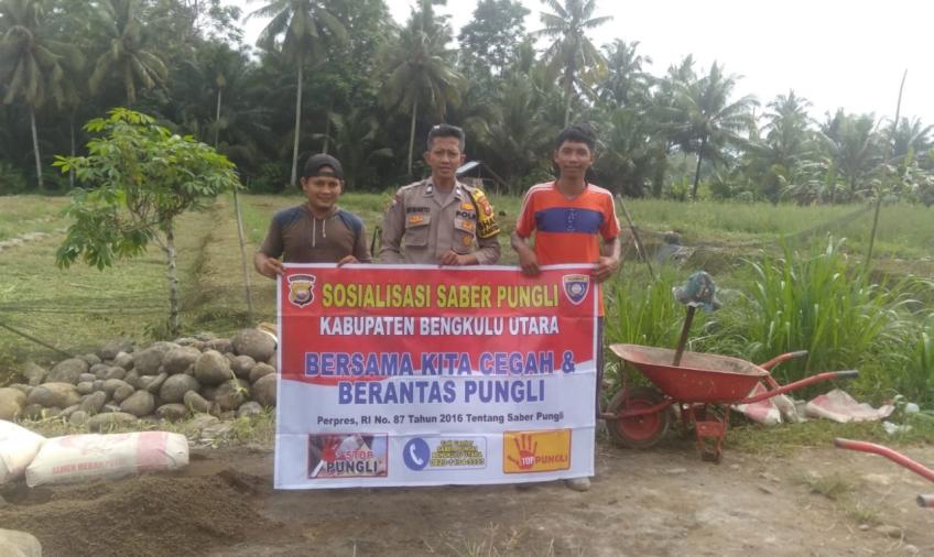 Bhabinkamtibmas Polsek Kerkap Rutin Laksanakan Sosialisasi Saber Pungli Suarakan Stop Pungli