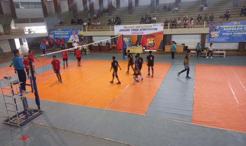Kapolda Cup 2023, Tim Volly Putra Mukomuko Unggul dari Dari Tim Volyy Kabupaten Kaur 