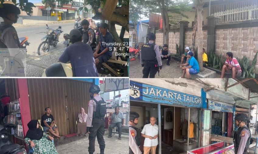Sambangi Warga, Personel Sat Samapta Sampaikan imbauan Cegah Tindakan 3C 