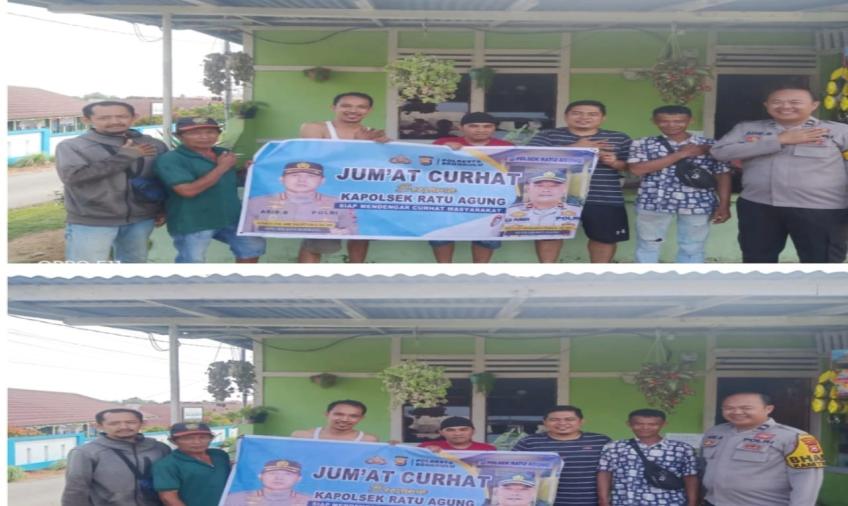 Gelar Jumat Curhat, Polsek Ratu Agung Dengarkan Curhatan Warga Kebun Kenanga